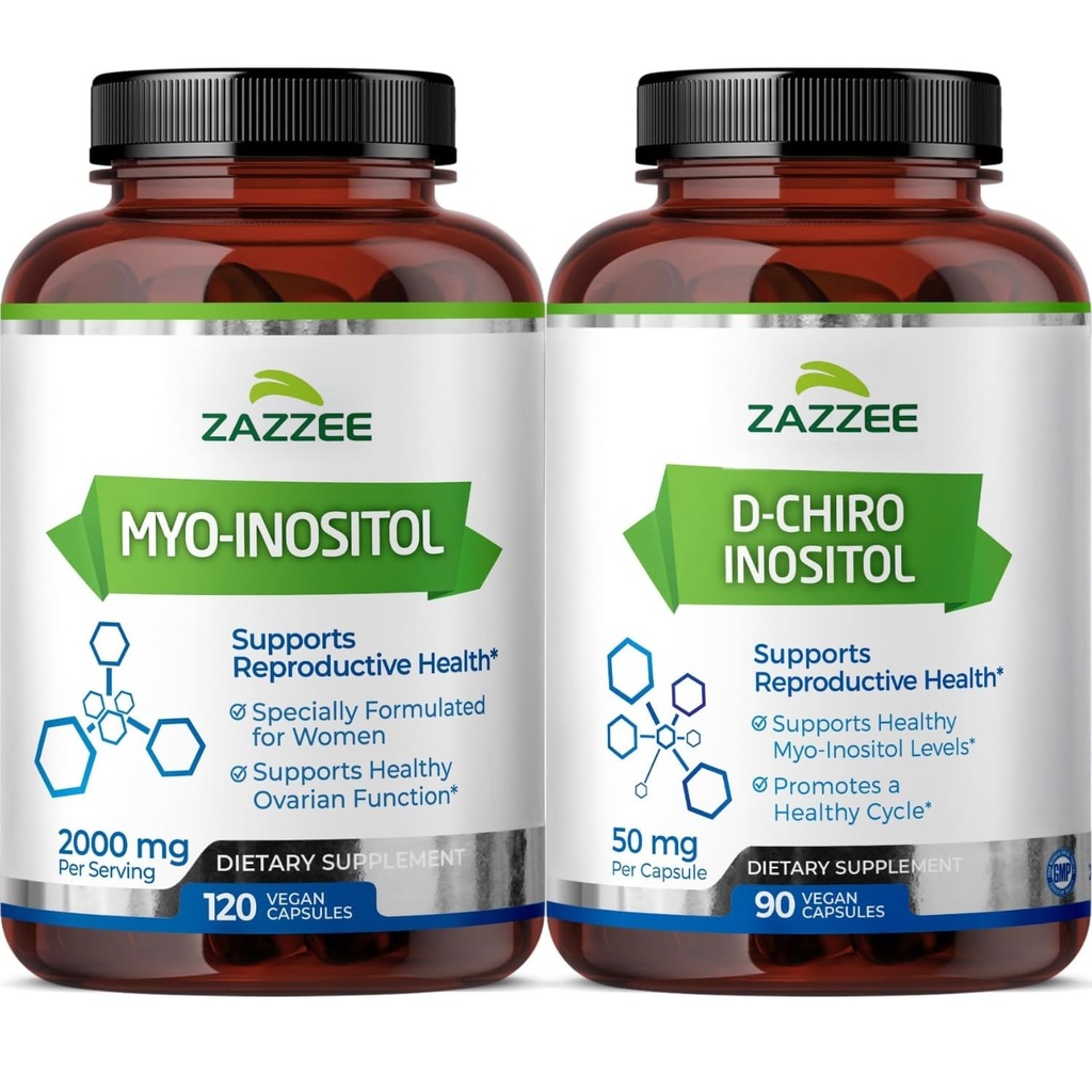 Zazzee 40:1 Ratio Myo in D-Chiro Inositol dodatek za ženske 