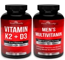 Božanski Bounty Vitamin K2 z D3 & moški multivitaminski paket