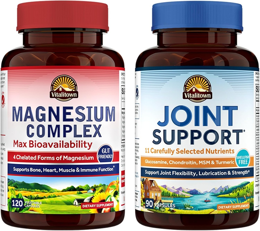 Vitalitown Magnezij + glukozamin Chondroitin MSM paket (Pack of 2) 