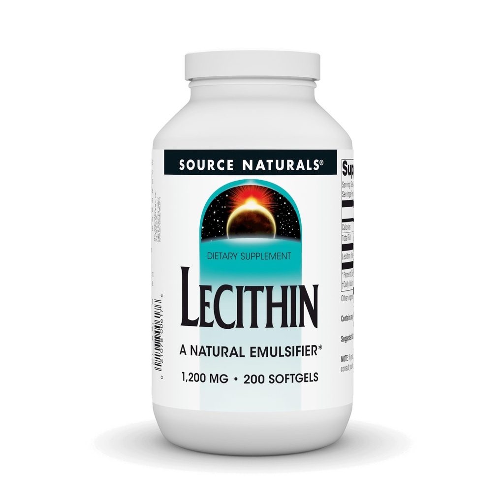 Vir Naturals Lecithin 1200 mg, Naravni emulgator - 200 Softgels