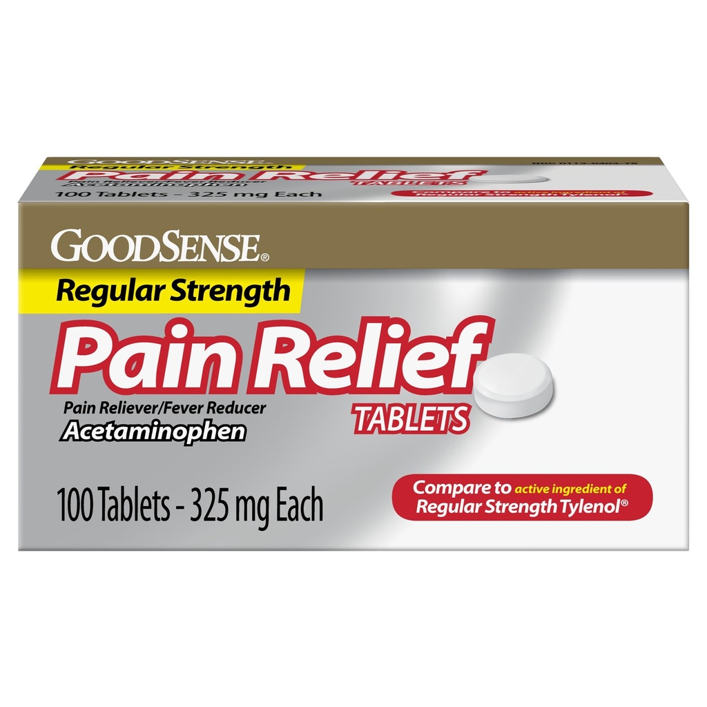 Relief bolečine, tablete acetamol 325 mg, redna moč, lajšanje bolečin in znižanje telesne temperature