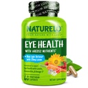 NATURELO Eye Vitamini - AREDS 2 Formula Nutrienti z luteinom, Zeaksantinom, vitaminom C, E, cinkom, Plus DHA - dodatek za suhe oči, zdravo vid, podporo za oči - 60 Veganskih kapsul