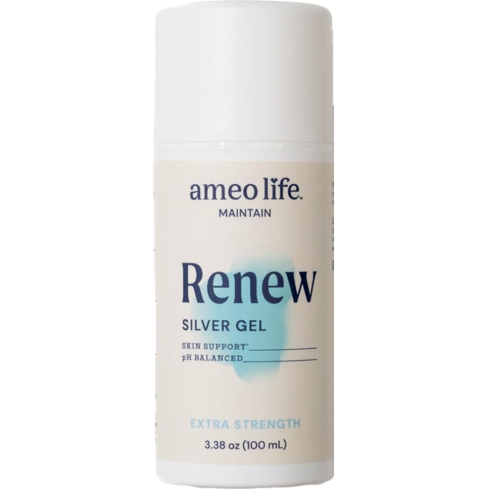 Ameo Life Extra Strength Coloidal Silver Gel 35 ppm - pH uravnotežen, strukturirani srebrni gel za zdravo kožo, manjše ureznine, luske in opekline - naravna nega kože za pomlajevanje (100ml)