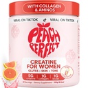 Peach Perfect Kreatin za ženske – mikroniziran kreatin monohidrat v prahu z BCAA & kolagenom za podporo glute moči, krepi energijo, fokus, moč in vzdržljivost – roza limonada, 30 Strežnice