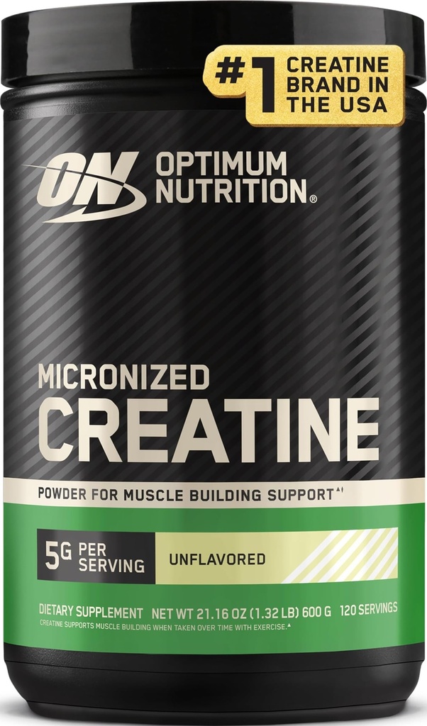 Optimalna prehrana Mikroniziran Kreatin monohidrat v prahu, nearomatiziran, 120 Serving, 600 Gram (Packaging May Vary)