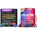 Kreatin monohidrat Gumiji za moške in ženske, 9000MG Kreatin Gumies Sladkor brez BCAA 2:1, B12 B6 za povečanje moči, Fokus & vzdržljivost, Vegan, Non-GMO