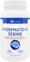 ML Naravne fosfatidil serin 200 mg (standardni) 120 zelenjavnih kapsul. Podpira funkcije spomina in možganov, ki niso GMO, NSF-Certified in cGMP- Compliant