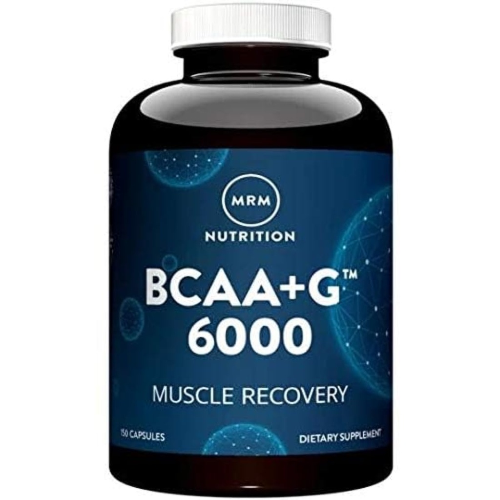 MRM Nutrition BCAA+ Muscle Recovery 6000 mg - za ženske in moške - 6g aminokislin na serviranje, recovery dodatek kompleks z L-glutamin, Vegan, Gluten-free - 25 Serving