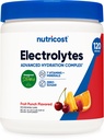 Nutricost Elektrolitni kompleks v prahu (120 strežnice, sadni punch) - Hidracija dopolnilna pijača mešamo z vitamini in minerali
