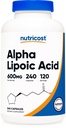 Nutricost Alpha Lipoic Acid 600mg Per Serving, 240 Capsules