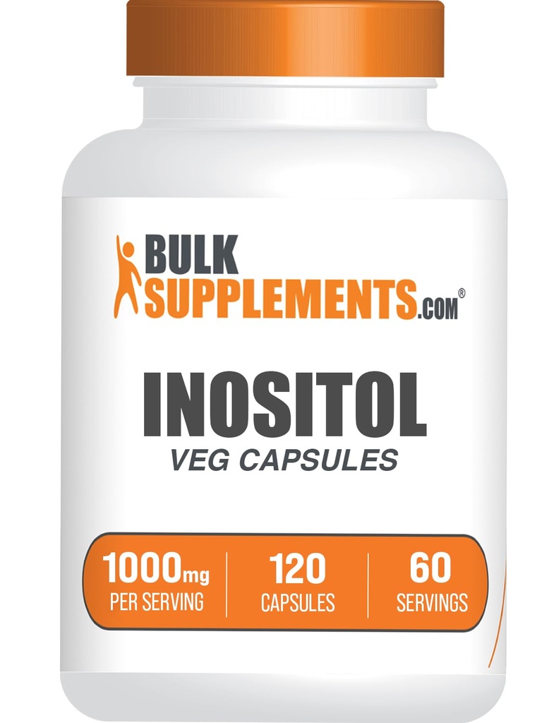 BulkSupplements.com Kapsule inozitol - Vitamin B8, Inositol 1000mg za splošno wellness - Gluten prost, 2 Kapsule na serviranje, 120 Število (paket po 1)