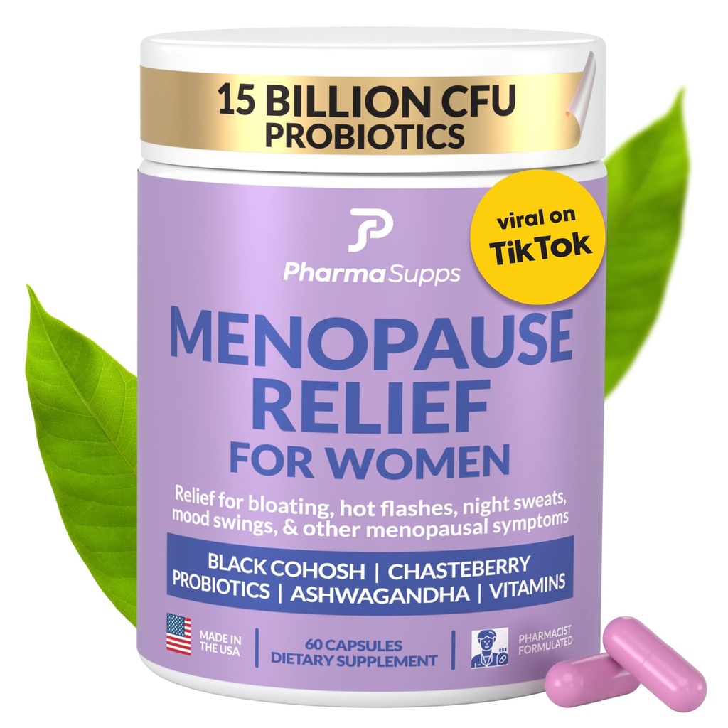 Naravne Menopause dopolnila za ženske - Perimenopavza dopolnila za hormonsko ravnovesje, napenjanje in razpoloženje swings 