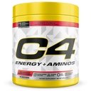 C4 Energija + Aminos Powder, 5g BCAA in EAA za obnovo mišic, 3 Elektroliti za hidracijo, 100mg naravni kofein, Pred vadbo, nič sladkorja, 30 Serving, sadni punch