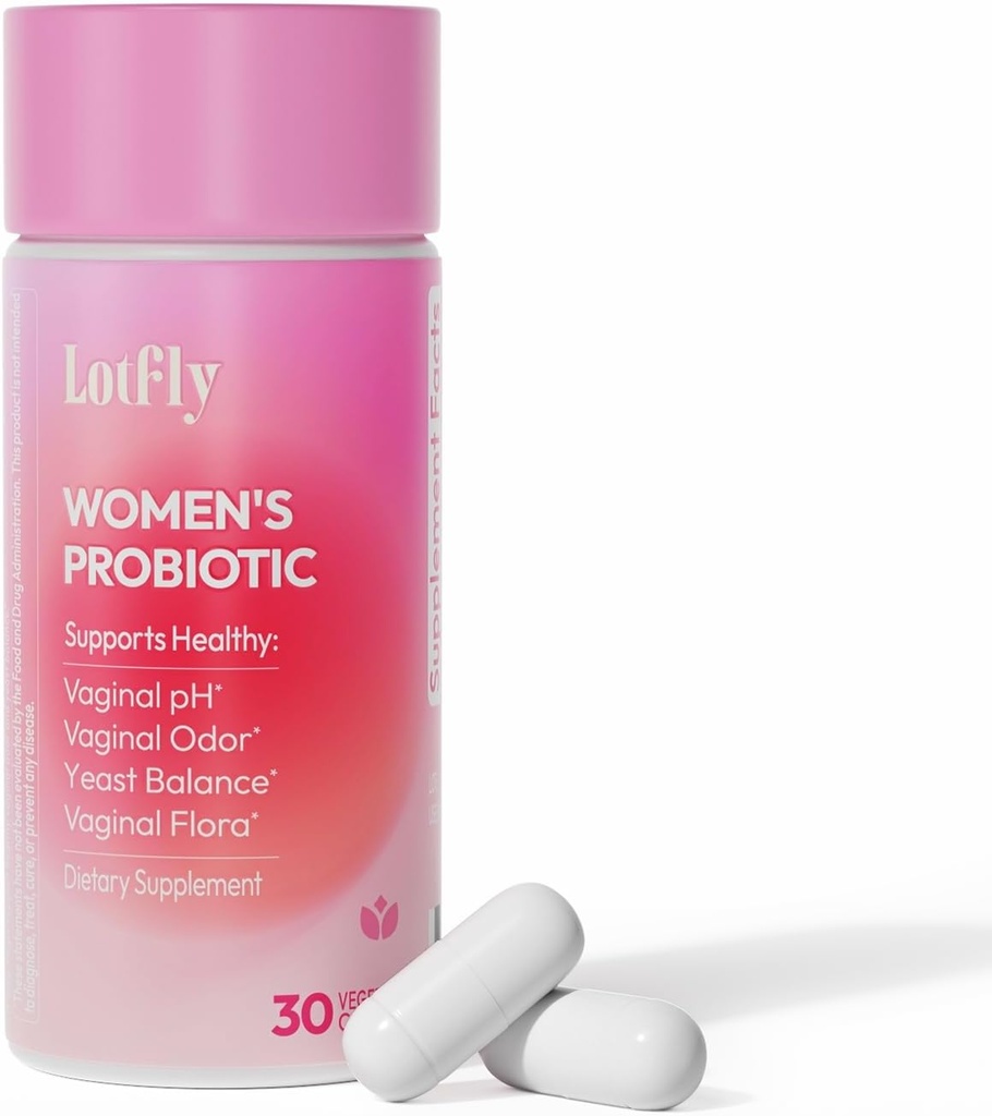 Vaginalni probiotiki za ženske 100 milijard CFU z brusničnim ekstraktom za pH ravnovesje in podporo UTI, Plus Prebiotiki & Lactobacillus, Trojna akcija za vaginalno, urinarno in črevesno zdravje, 30 kapsul
