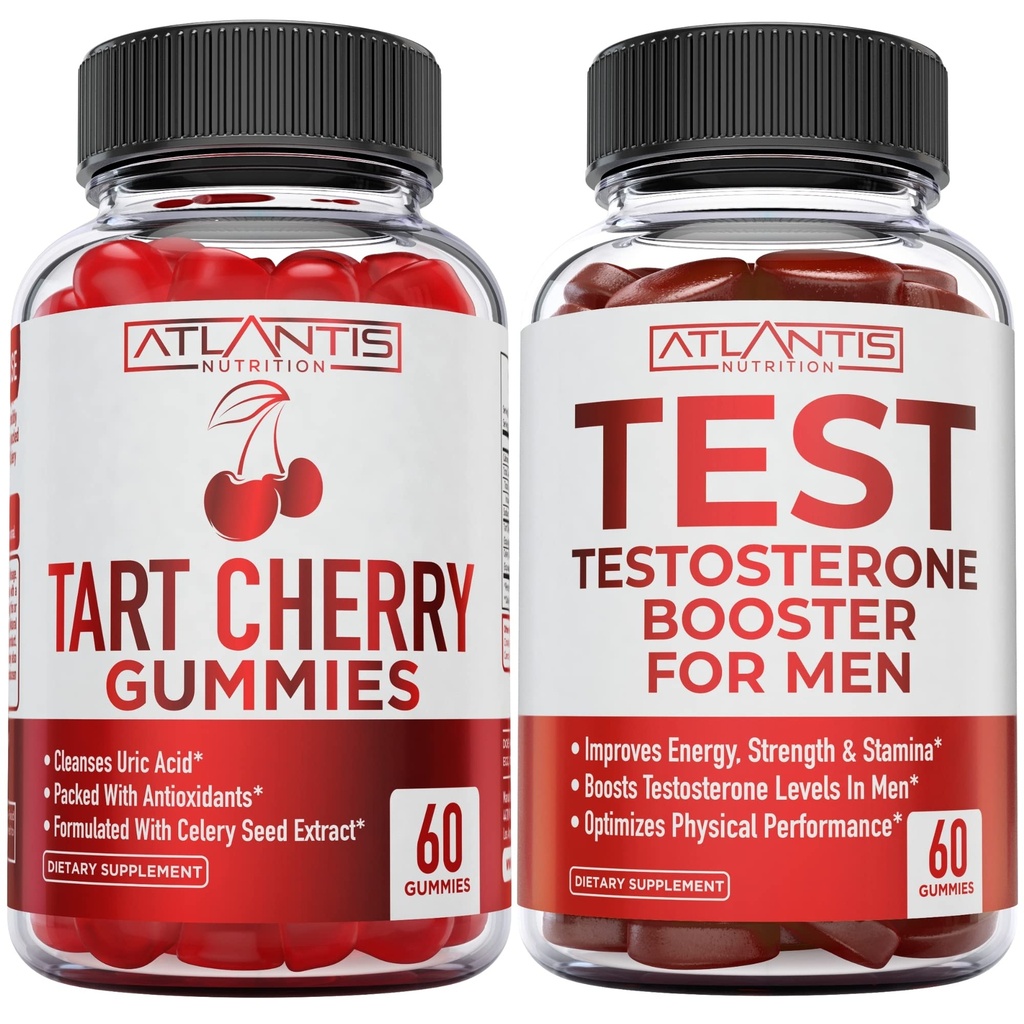Atlantis Nutrition Tart Cherry 60 Gummies + Testosteron Booster 60 Gummies
