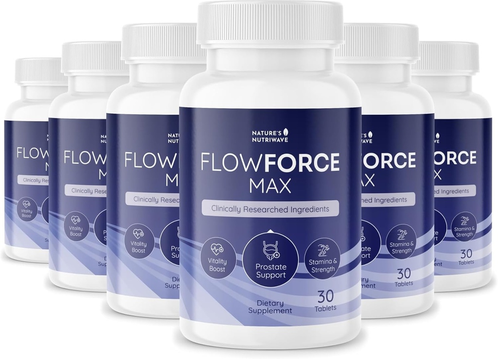 FlowForceMax Herbal Support Supplement - Naravna rastlinska osnova Formula z žago Palmetto Extract 30 Žvečljive tablete, 6 Mesec dobave, Made in USA