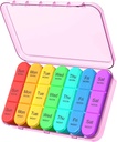 Daviky Daily Pill Box Organizator - 7 dan tablete Box s 3 oddelki, Holds Vitamini in zdravila