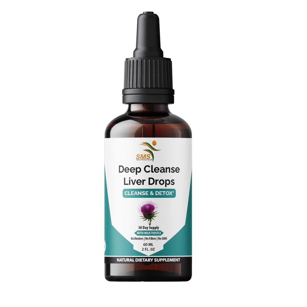 Deep jetra čiščenje tekoče kapljice z mlekom osat, artičoke ekstrakt, Dandelion Leaf & Kurkumin za Detox, Popravila in imuniteta - Organic, Non-GMO - 2 fl oz steklenica