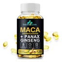 3 v 1 Ashwagandha + Maca Root + Panax Ginseng - Naravni dodatek za energijo, Stamina, in stres podporo, 120 Softgels