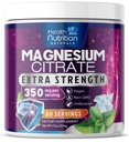Magnezijev Citrat Dodatek 350mg - Magnezijev Citrat v prahu Mešanica Unflavored - Mag Citrat & Aquamin Dodatki za podporo kosti, srca in mišic, sladkor brez, Gluten prost, Vegan - 60 Strežnice