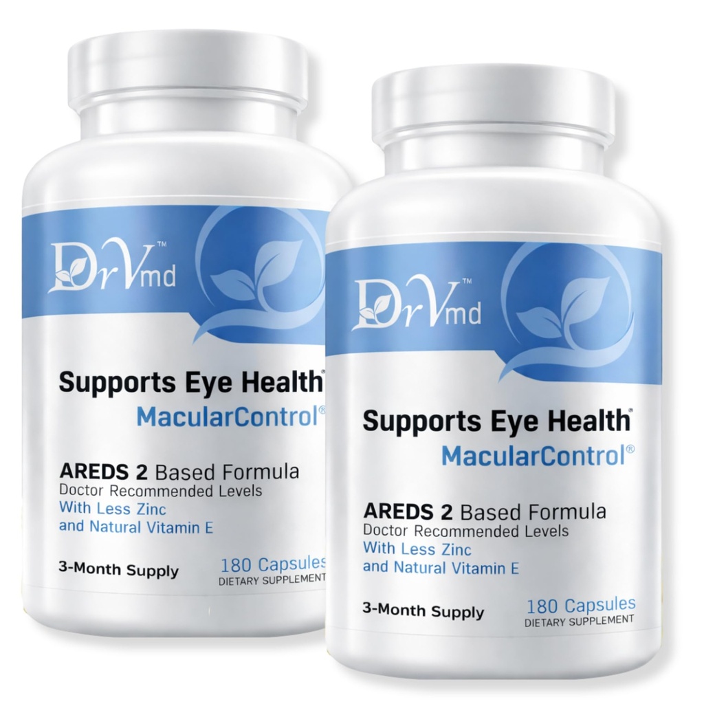 Makular Control AREDS 2 Eye Vitamini + Lutein 10mg + Zeaksantin 2 mg, 25mg cink, vitamin C & naravni E – Zdravnik Formulirani očesni dodatek (360 Kapsule) 6 mesecev