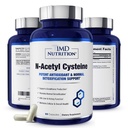 1MD Nutrition NAC Supplement N-Acetil Cysteine - NAC 600 mg - Antioksidant podpira Detox in glutatione Proizvodnja - N Acetilcistein Respiration Supplement za zdravje pljuč - 60 kapsul