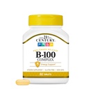 21st Century B-100 Complex tablete s podaljšanim sproščanjem, 60 število (Pack of 1), visoko jakost Vitamin B kompleks za živčevje, energijska podpora, Vključuje vitamin B1, B2, B6, Biotin in kalcij