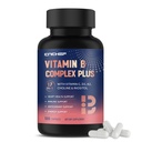 17-v-1 Vitamin B Complex Plus – Vitamin B1, B2, B3, B4, B5, B6, B7 (Biotin), B8 (Inozitol), B9, B12, C, D3, K2, Energija, Imuna, koža, Živčna podpora za moške in ženske - 120 kapsul