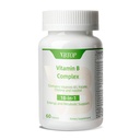 Vitamin B kompleks, z vitamini B1, B2, B3, B5, B6, B12, folna kislina, holin, cink, kalcij, inozitol, za zdravje možganov in srca, imuno zdravje, in celično energijo podpora, 60 tablet
