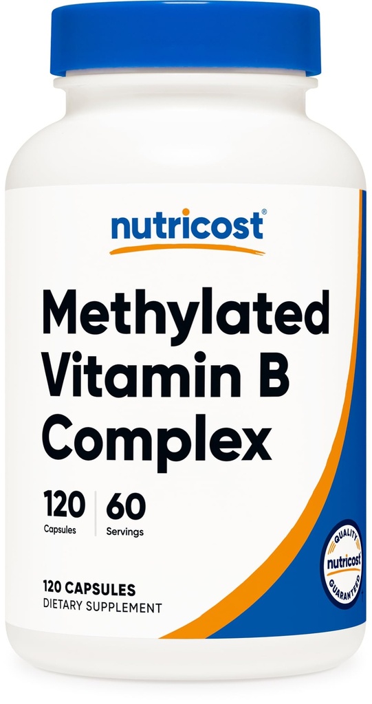 Nutricost Metilirani vitamin B kompleks 120 Kapsule - (60 Serving) Gluten-free