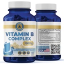 Vykee Nutrition B Complex Supplement – visoko potencial B Vitamini z 750 mg DFE Folat, 440mcg B12/Biotin 