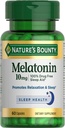 Bounty melatonin narave, 100% zdravilo brez spanja, prehranska dopolnila, 10 mg, 60 Število
