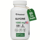 Pristine's Glycine 1000MG Aminokisline Sleep Support Supplement Kapsule - 60 dnevna oskrba - Muscle Recovery, Colagen & Ledvice Supplement - Vegan, Non GSO, Gluten Free