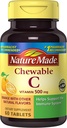 Nature Made žvečljivi vitamin C 500 mg tablete, 60 Štetje za podporo imunskega sistema (paket 3)