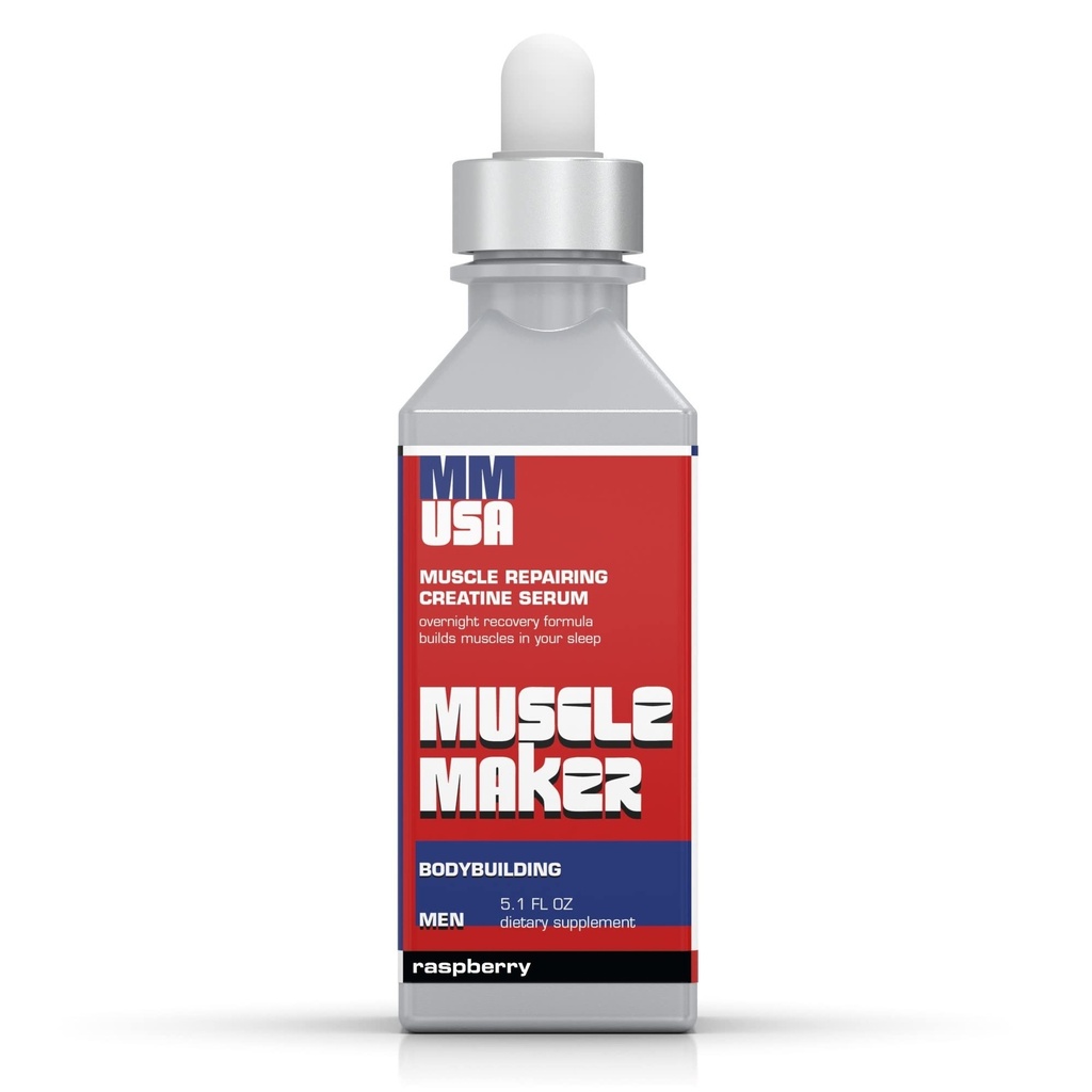 MMUSA Muscle Maker Post Workout Serum: Izboljšano zdravje moških z antioksidant Boost. Imunity Powerhouse, Vitamin C & cink. Kreatin za fitnes, energijo in fokus. Malina 5.1 Fl Oz