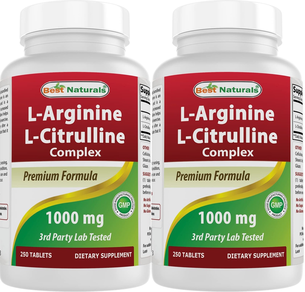 Najboljši naravni L- arginin L- citrulin kompleks 1000 mg 250 tablet (250 tablet (250 tablet)