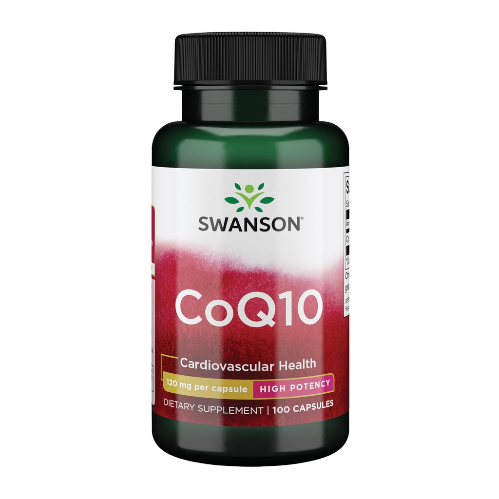Swanson CoQ10 - Pomaga spodbujati zdravje srca, energetsko podporo, & Aids Splošni kardiovaskularni sistem zdravje - Pomaga ohraniti koencim Q10 dodatek - (100 kapsule, 120mg vsak)
