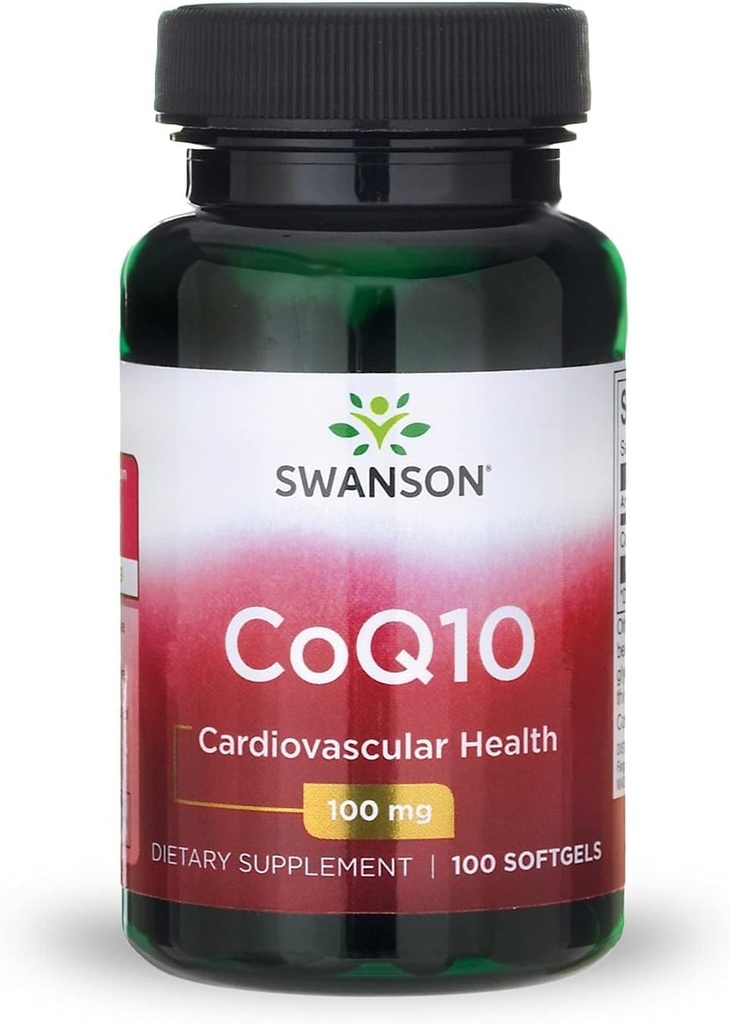 Swanson CoQ10 - Energy Antioksidant Podpora - Koencim Q10 dodatek - (100 Softgels, 100mg vsak)