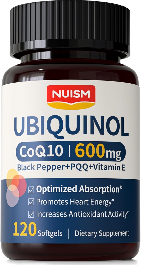 CoQ10 600mg Softgels,Ubikinol Q10 Koencim dodatek,Coq 10 600mg Vitamini Največja absorpcija,Antioksidant Podpora za zdravje in energijo srca