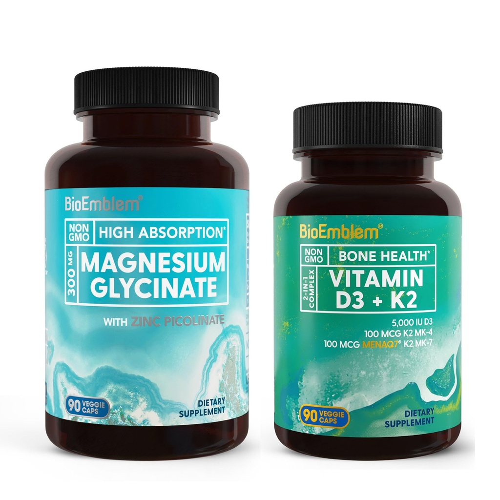 BioEmblem Magnezij Glicinat z cinkom in vitaminom D3 K2