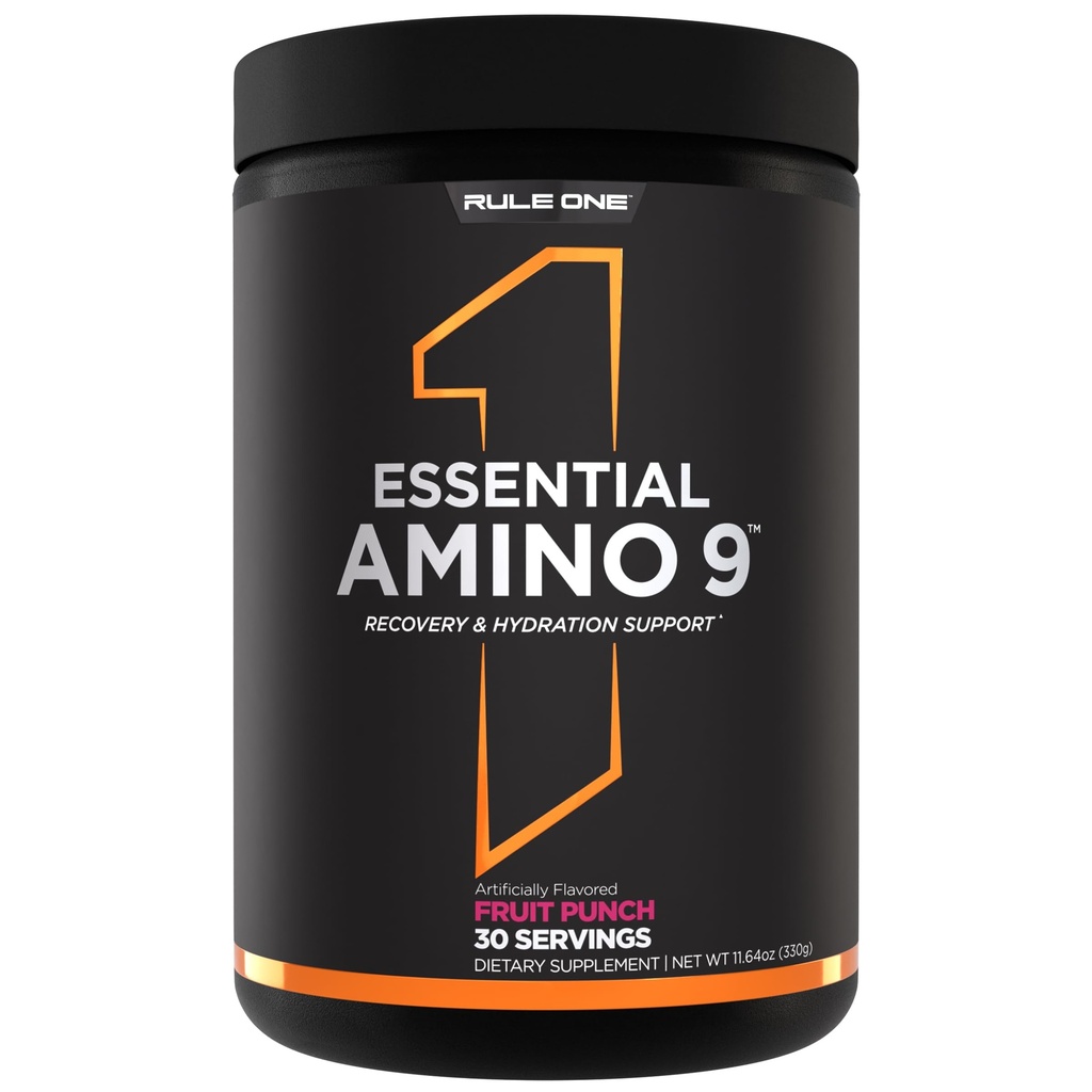 Pravilo 1 Beljakovine Essential Amino 9 – Recovery & Hydration Podpora s 7,5 g esencialnih aminokislin + elektroliti (30 strežnikov, sadni punch)