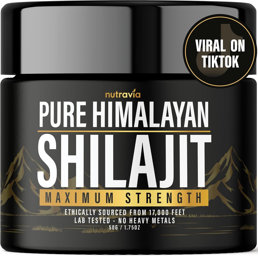 Shilajit Pure Himalaaan Organic Resin - Naravni avtentični laboratorij Tested Formula za moške, Ženske - Brez težkih kovin - 600mg Max Jakost z 85+ Trace Minerals Golden stopnje Shilajit dodatek (1 Pack)