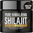 Shilajit Pure Himalaaan Organic Resin - Naravni avtentični laboratorij Tested Formula za moške, Ženske - Brez težkih kovin - 600mg Max Jakost z 85+ Trace Minerals Golden stopnje Shilajit dodatek (1 Pack)