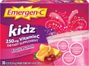 Emergen-C Kidz 250mg Otroci Vitamin C Powder, Kofein prost, Imunska podporna pijača Mešanica, aroma sadnih kosmičev - 30 Count/1 Mesec dobave