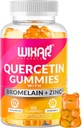 Quercetin Gummies - Quercetin 500mg z bromelain, cink, vitamin C&D3 - Quercetin Gummi dopolnila za imuno podporo in alergijo - Immunity Booster Vitamins dodatek – 60 Žvečljiva