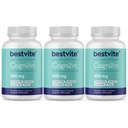 BESTVITE Cognizin Citicoline 500mg (180 vegetarijanskih kapsul) (60x3) - klinično raziskano Premium holin nootropic - brez stearat - Vegan - Gluten Free - Možganski dodatki za spomin in fokus