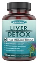 Milk Thistle dodatek za čiščenje jeter Detox & Popravila, Jetra dodatek s 450 mg Milk Thistle Extract (80% Silymarin) za podporo in zdravje jeter, brez GSO, 120 Veggie kapsule (60 Day-Supply)