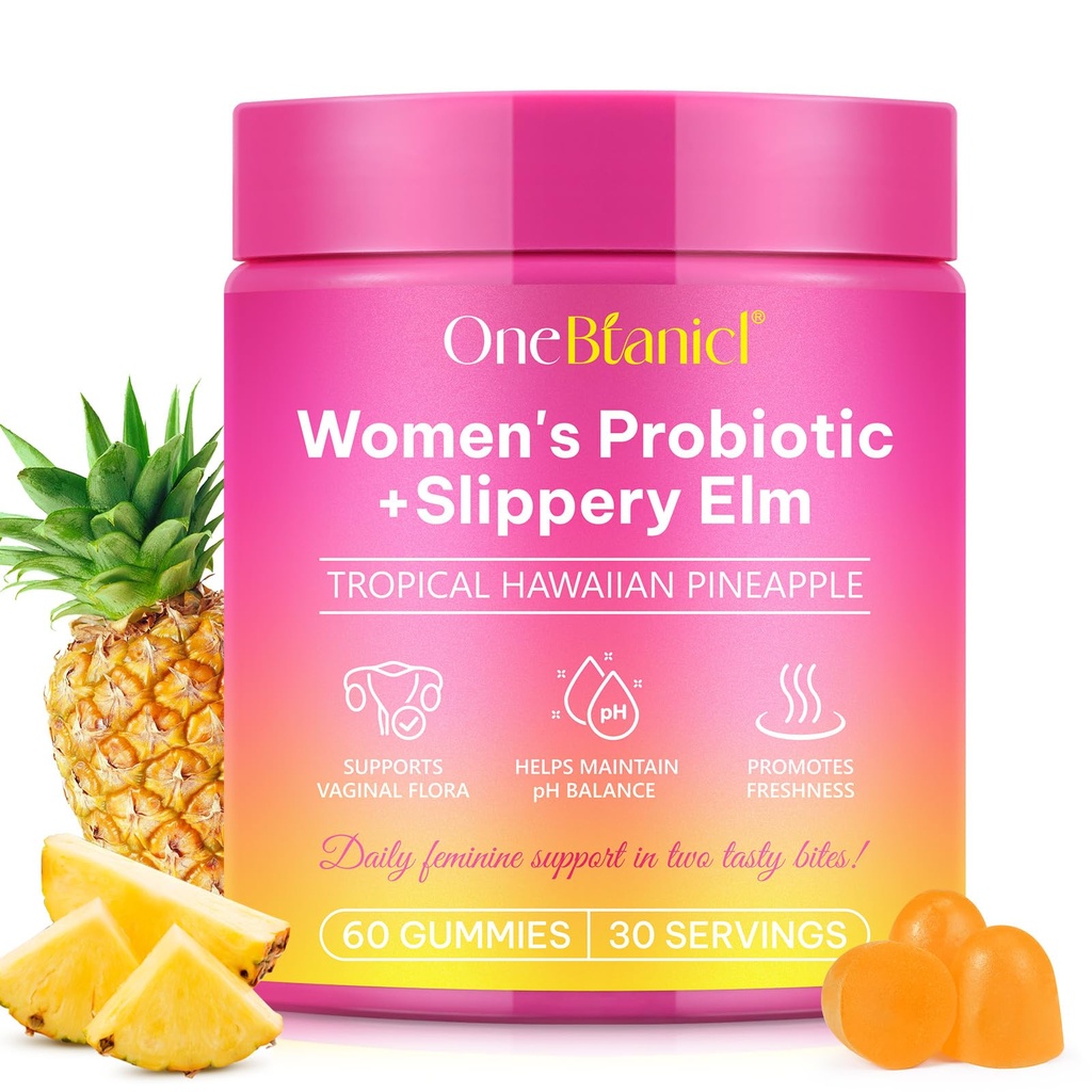 Feminine probiotiki Gumies,Vaginalne ženske probiotik,Feminine Balance pH Gumies za zdravo Odor,Improve Imune,Support Vaginal Health,s slippery Elm(60 Gummies)