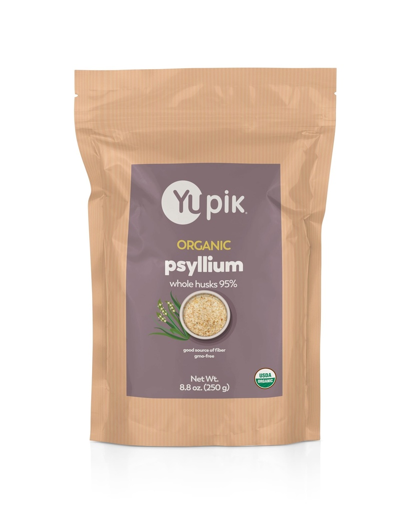 Yupik Organic Cel Husk Psyllium 8,8 Oz (paket 6), 95% čistost, topen fiber, USDA Certificirano, ne-GMO, Kosher, Gluten-free, Sugar-free & Fat-free, Nearomaden, rastlinsko-bazen