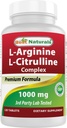 Best Naturals L-Arginine L-Citrulline Complex 1000 mg 120 Tablets